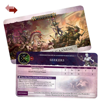 Warhammer Age of Sigmar: Warscroll Cards -  Hedonites of Slaanesh