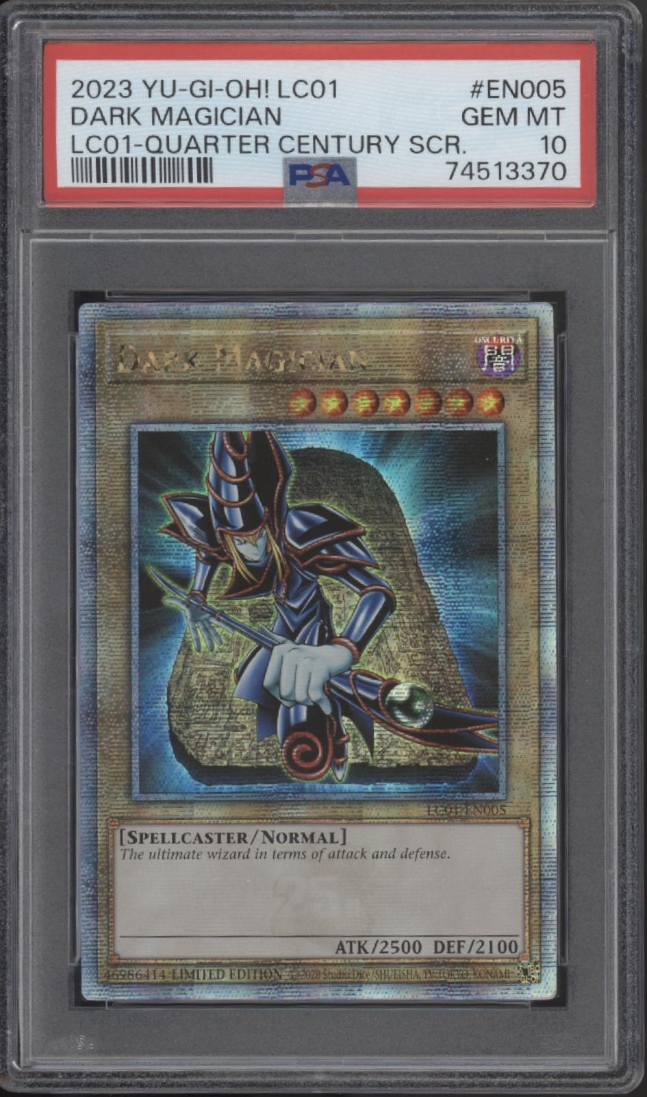 Dark Magician Yu-Gi-Oh! LC01 Quarter Century Secret Rare #EN005 PSA 10