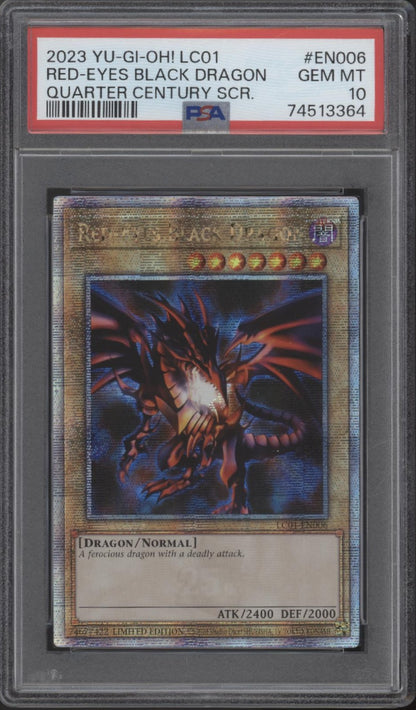 Red-Eyes Yu-Gi-Oh! LC01 Quarter Century Secret Rare #EN006 PSA 10
