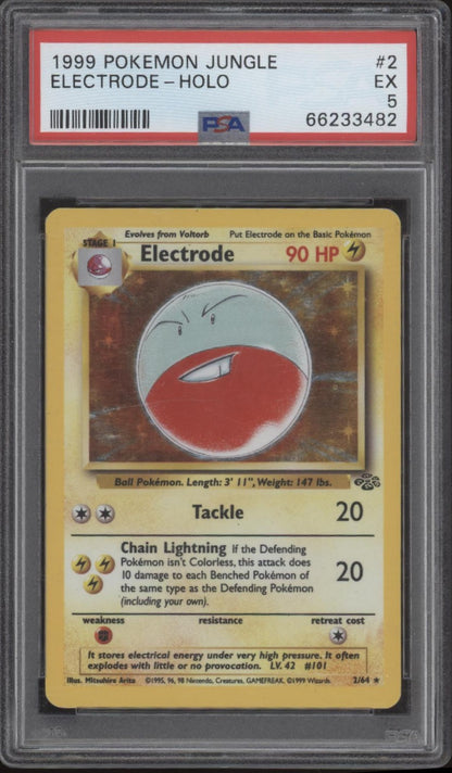 Electrode Pokemon Jungle Holo #2 PSA 5
