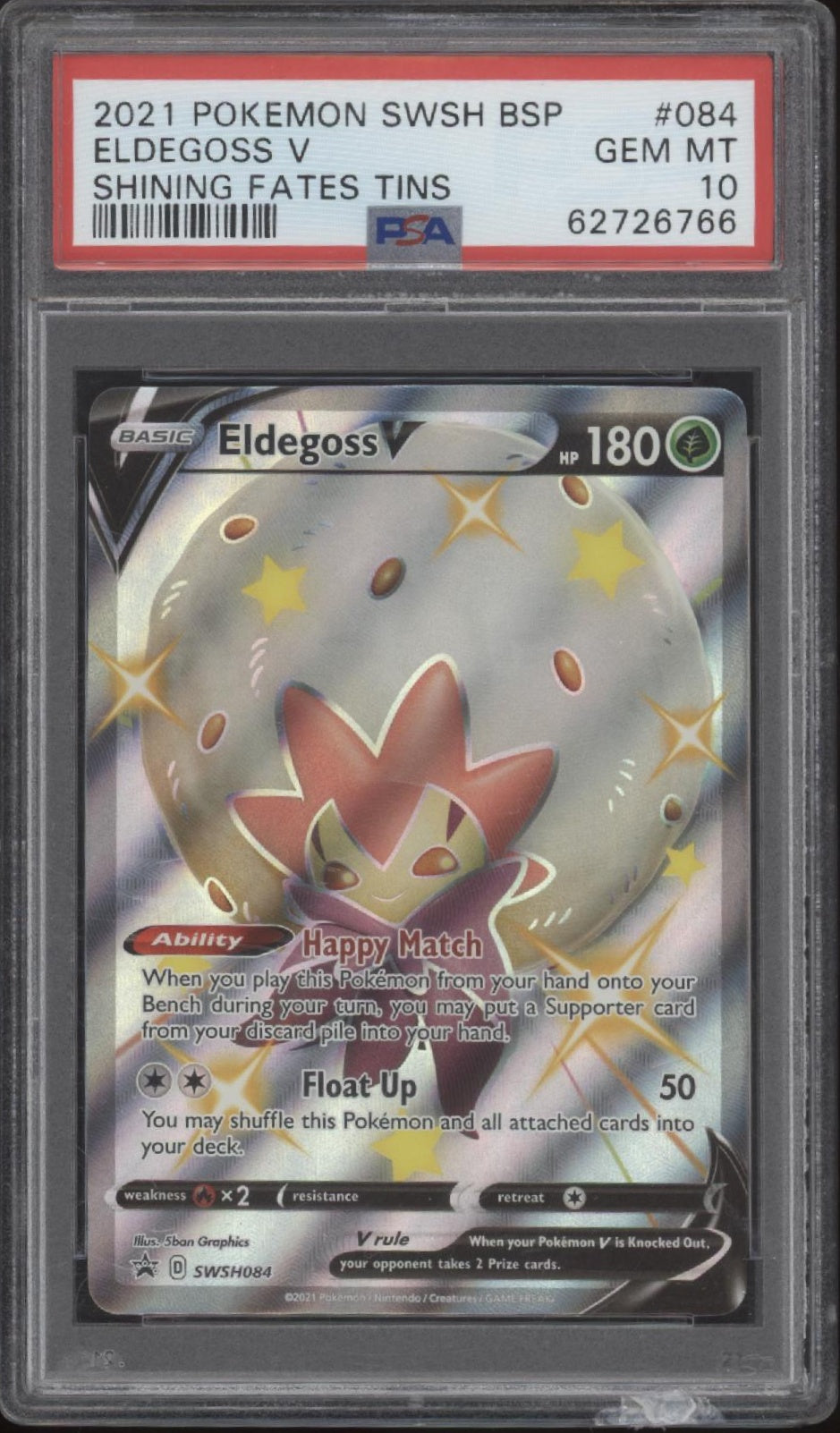Eldegoss V Pokemon Shining Fates Tin #084 PSA 10