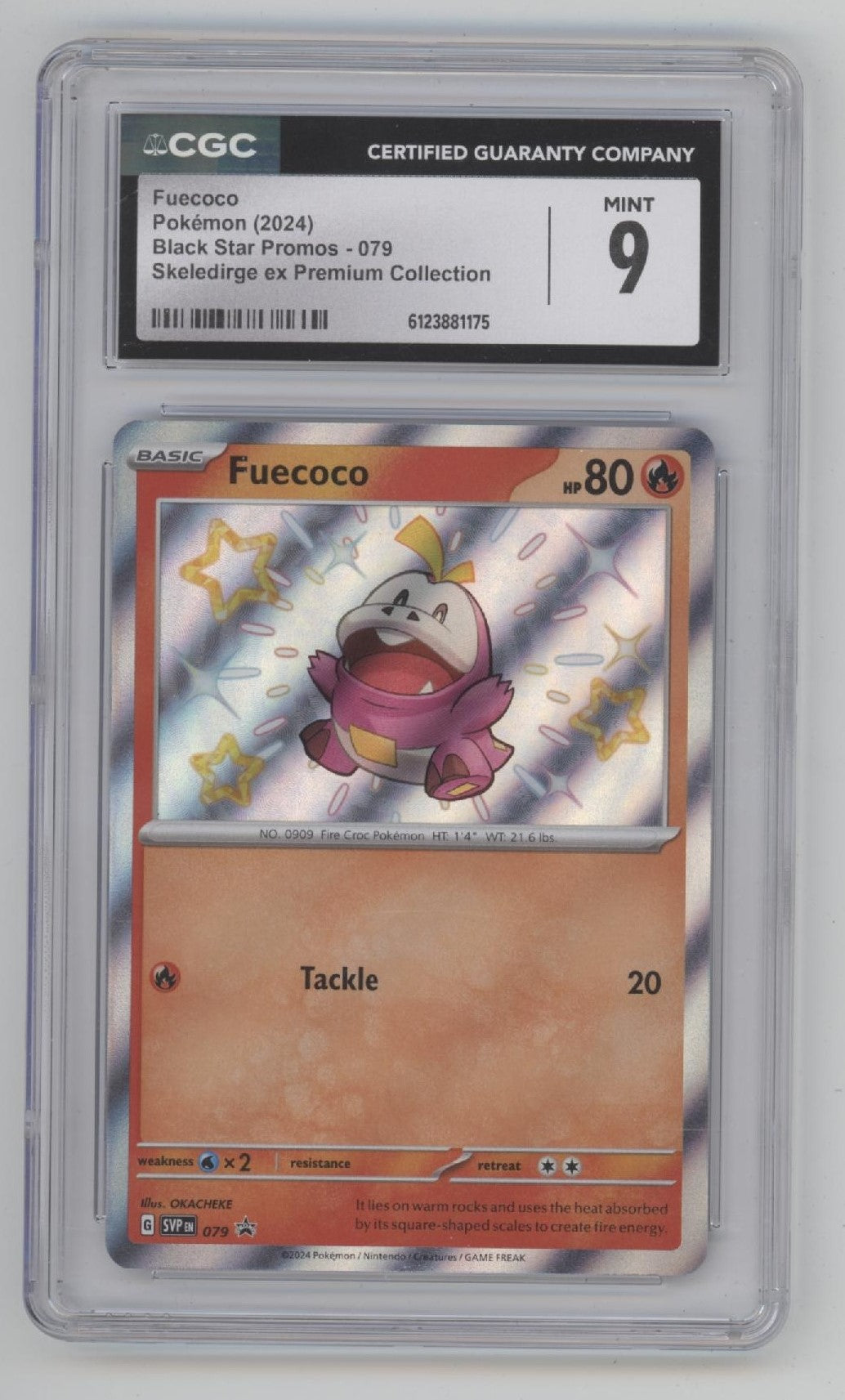 Fuecoco Pokemon Skeledirge ex Premium Collection Promo #079 CGC 9