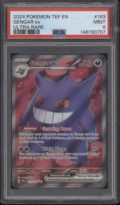 Gengar ex Pokemon Temporal Forces Ultra Rare #193 PSA 9 #2