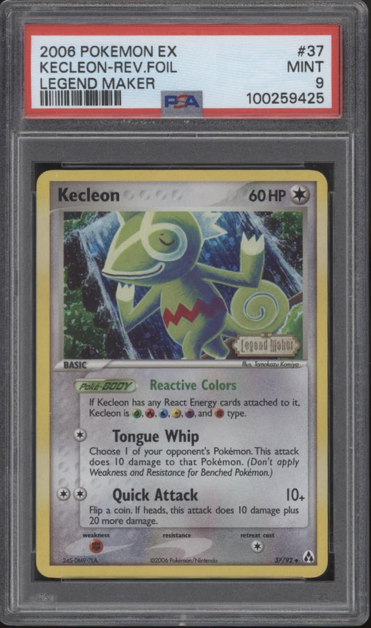 Kecleon Pokemon Legend Maker Reverse Foil #37 PSA 9