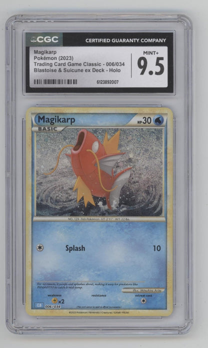 Magikarp Pokemon Blastoise & Suicune ex Deck Holo #006 CGC 9.5