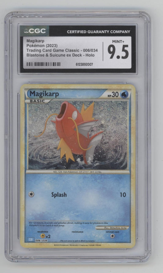 Magikarp Pokemon Blastoise & Suicune ex Deck Holo #006 CGC 9.5