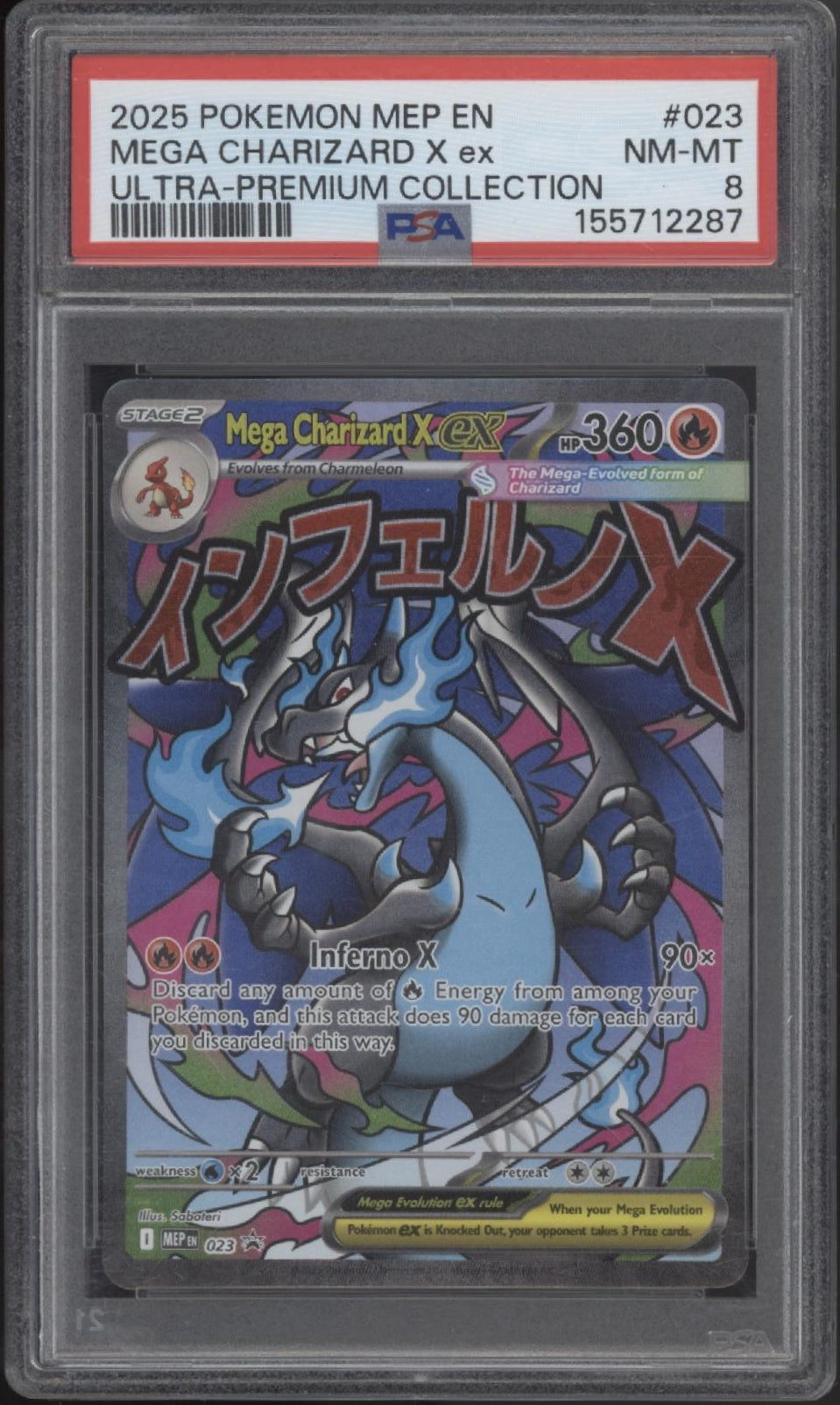 Mega Charizard X ex Pokemon Ultra Premium Collection #023 PSA 8