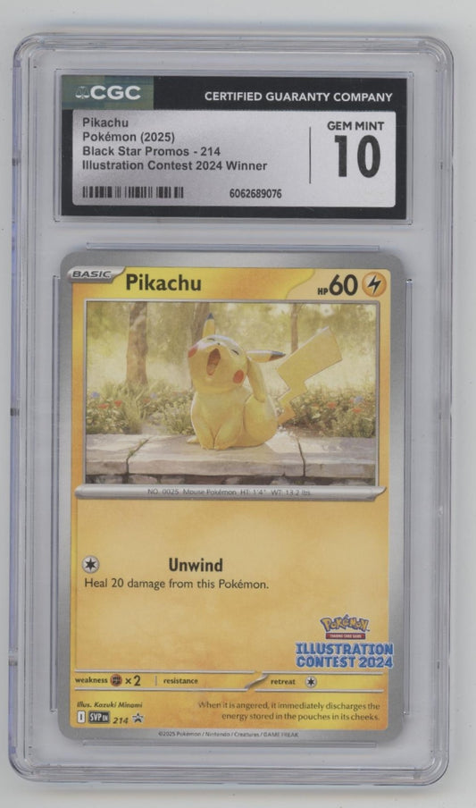 Pikachu Pokemon Illustration Contest 2024 Winner Promo #214 CGC 10 #4