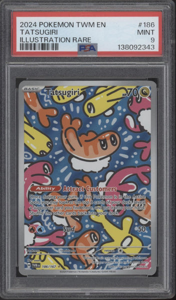 tatsugiri pokemon card full art Twilight Masquerade Illustration Rare #186 PSA 9 Size:1 Token tcg card organizers Dragon HP Zenos yae Galvus #127