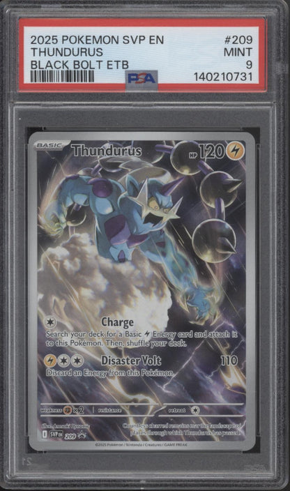 Thundurus Pokemon Black Bolt Elite Trainer Box #209 PSA 9