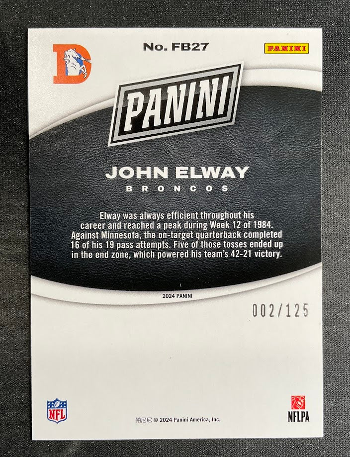 John Elway 2024 Panini 002/125 #FB27