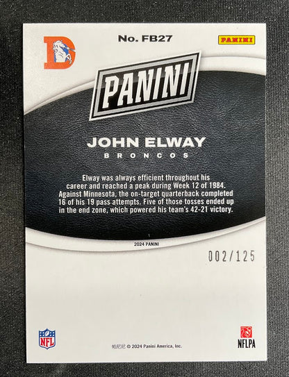 John Elway 2024 Panini 002/125 #FB27
