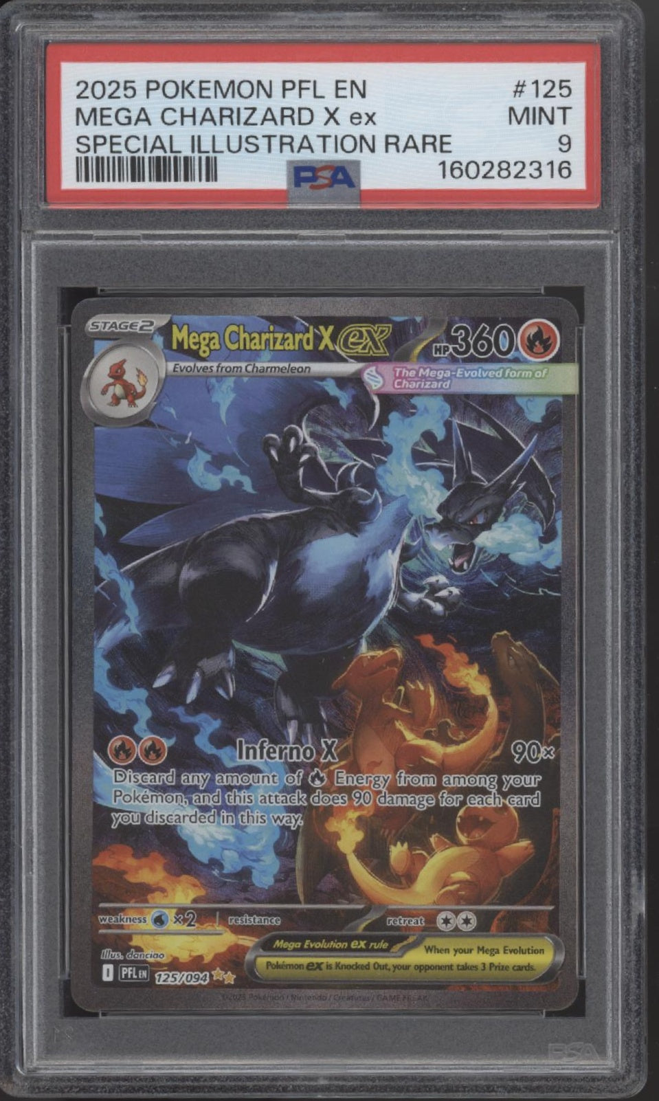 Mega Charizard X ex Pokemon Phantasmal Flames Special Illustration Rare PSA 9 #1、Collector Store LLC Gaming、kayou