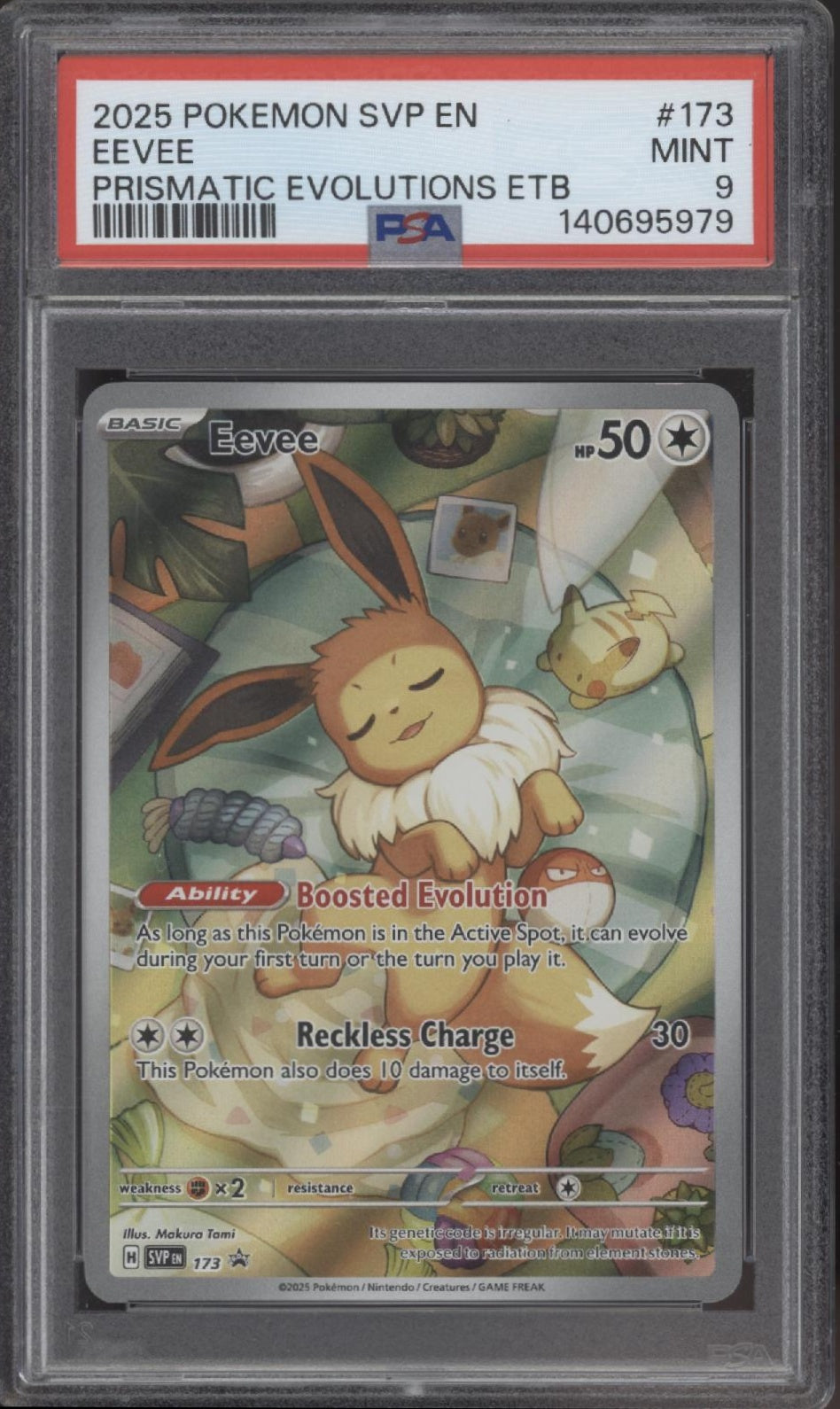 Eevee Pokemon Prismatic Evolutions Elite Trainer Box #173 PSA 10 #2