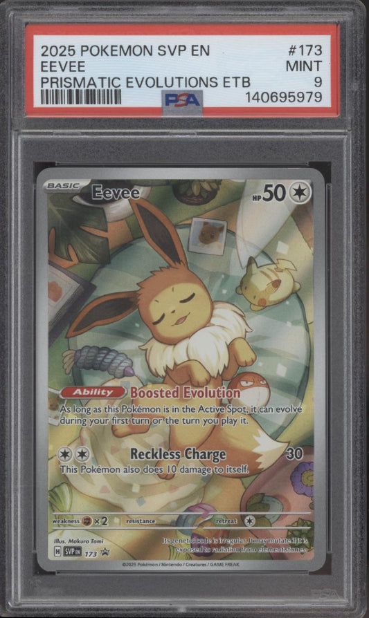Eevee Pokemon Prismatic Evolutions Elite Trainer Box #173 PSA 10 #2