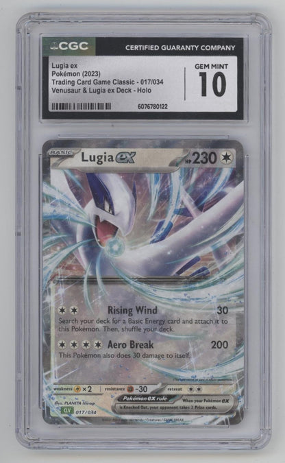 Lugia ex Pokemon Venusaur & Lugia ex Deck Holo #017 CGC 10