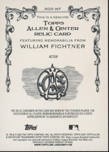 William Fichtner 2025 Topps Allen & Ginter Swatch #AGR-WF