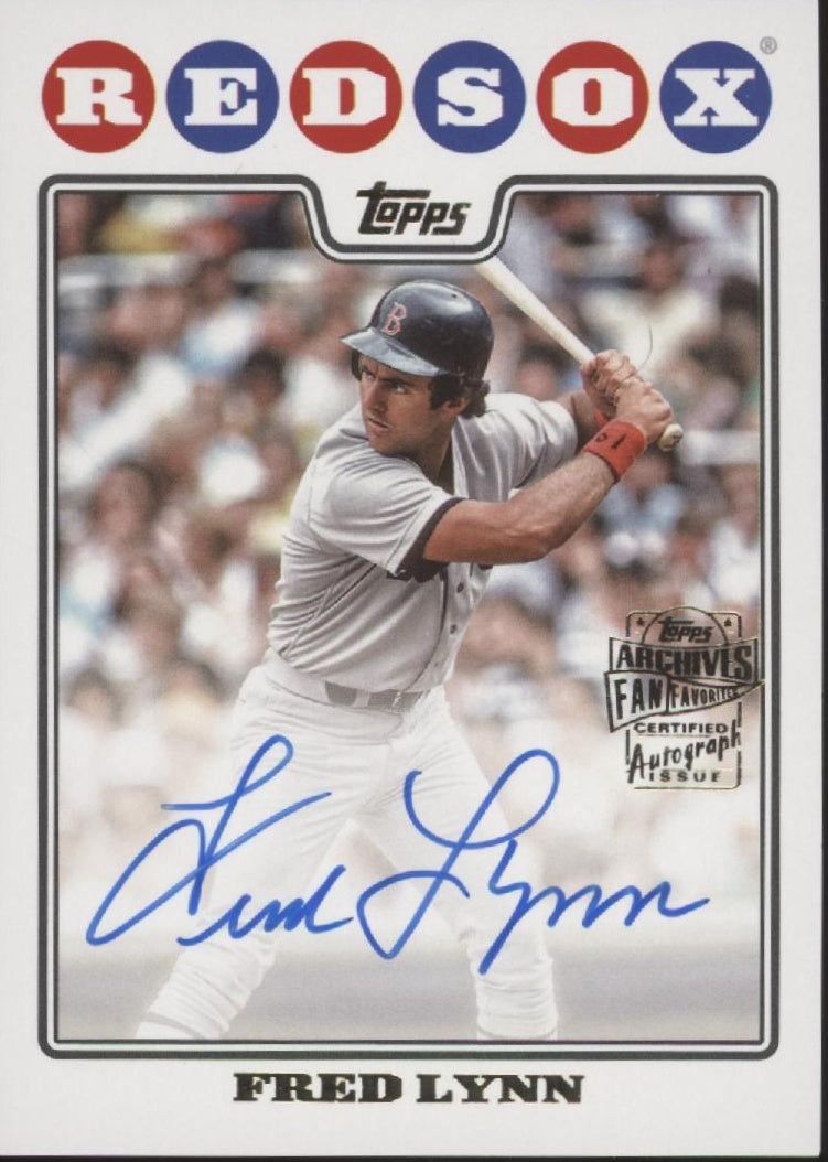 Fred Lynn 2023 Topps Archives Fan Favorites Auto #08FF-FL