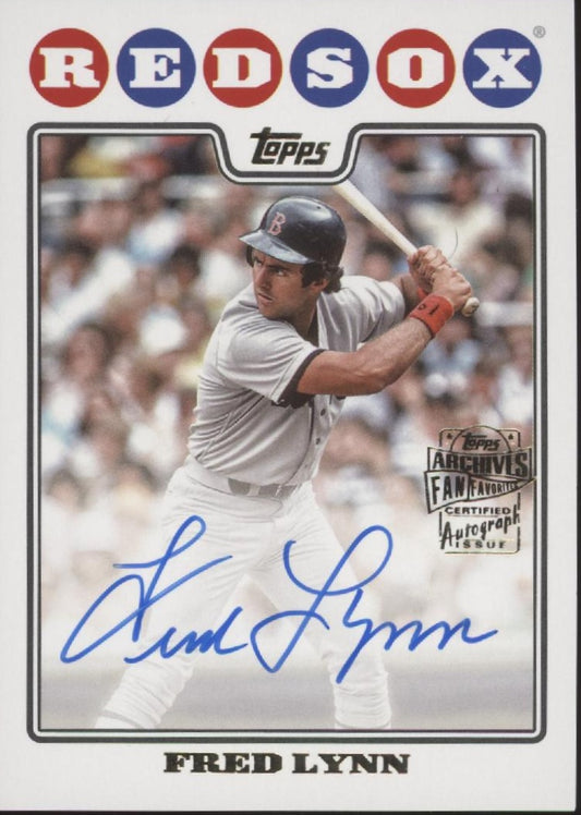Fred Lynn 2023 Topps Archives Fan Favorites Auto #08FF-FL