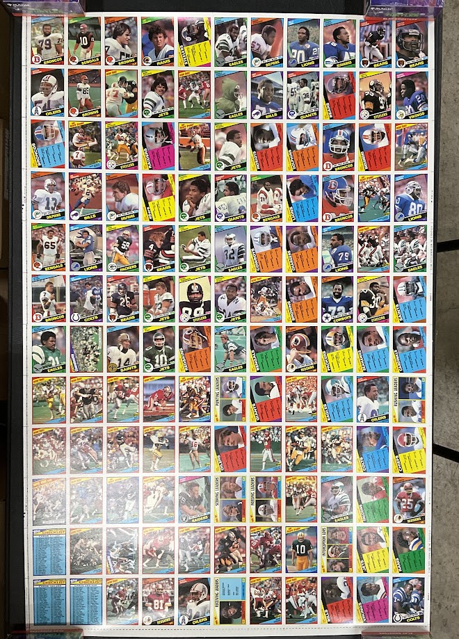 1984 Topps Football Full Set Uncut Sheet *See All Photos & Description*