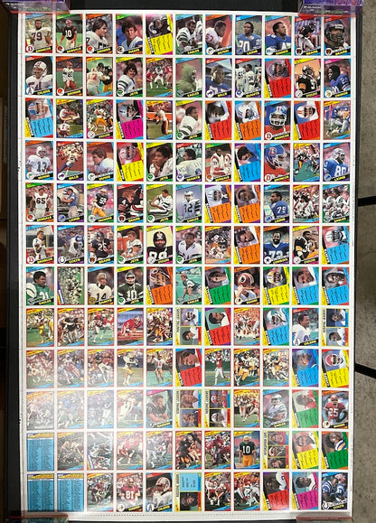 1984 Topps Football Full Set Uncut Sheet *See All Photos & Description*