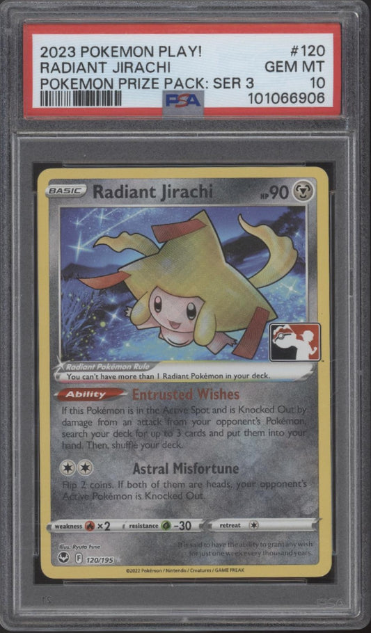 Radiant Jirachi Pokemon Play! Prize Pack Series 3 #120 PSA 10