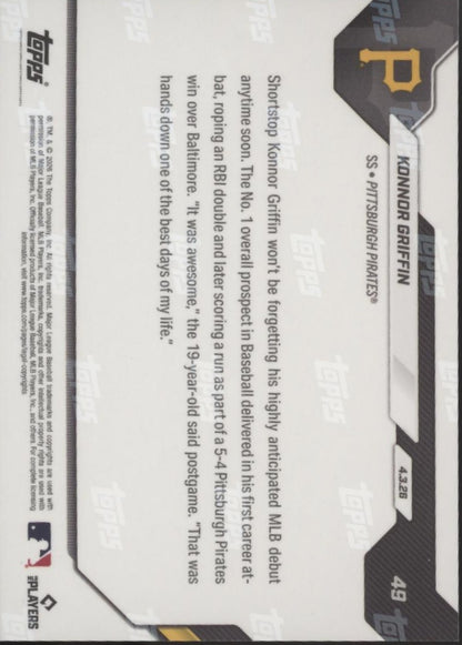Konnor Griffin 2026 Topps Now RC #49 #1