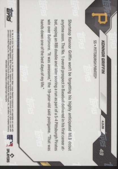 Konnor Griffin 2026 Topps Now RC #49 #2