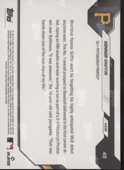 Konnor Griffin 2026 Topps Now RC #49 #3