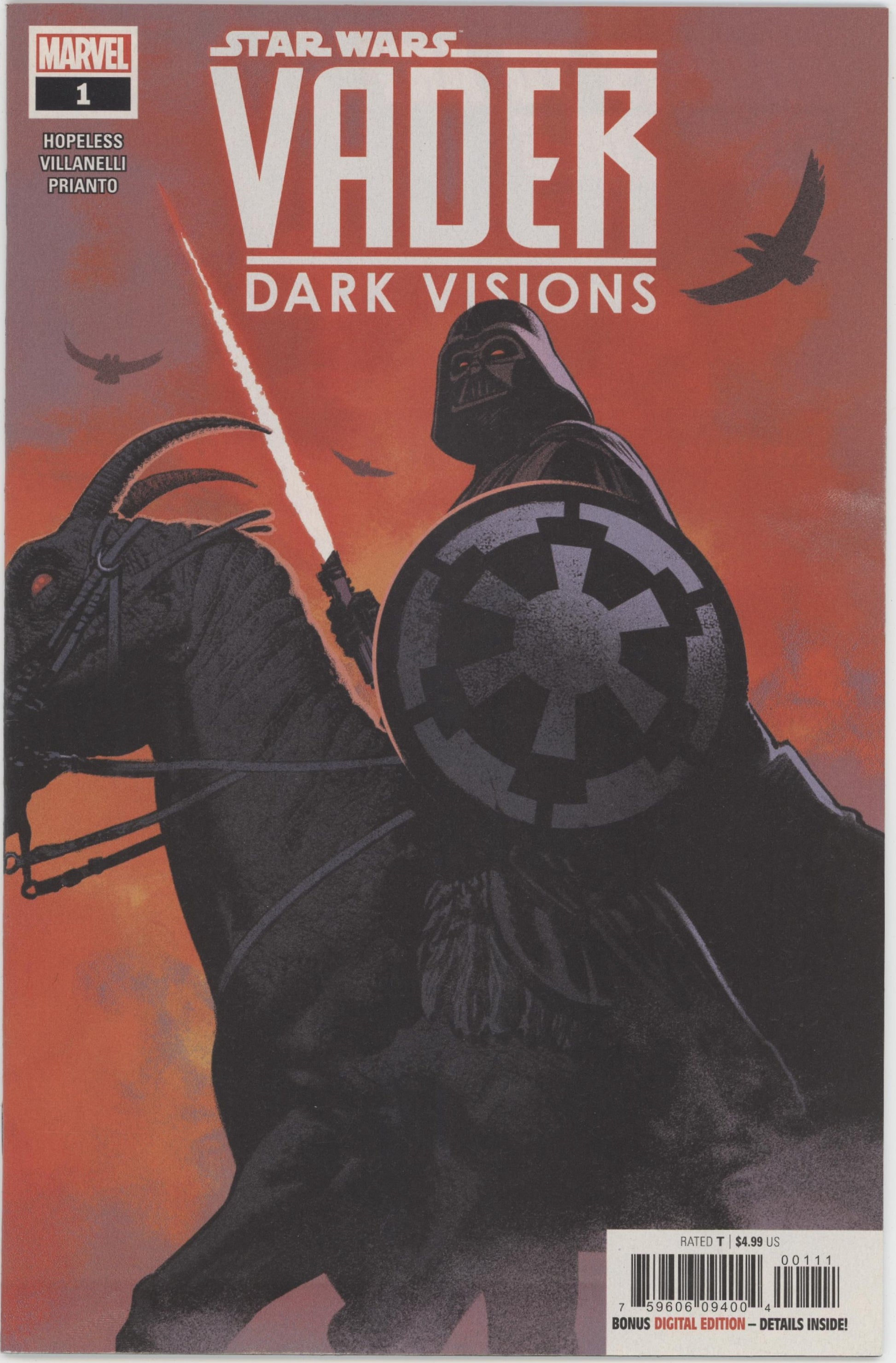 Star Wars Vader Dark Visions (2019 Marvel) #1A