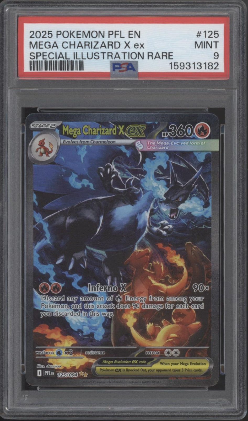 Mega Charizard X ex Pokemon Phantasmal Flames Special Illustration #125 PSA 9 #2、Collector Store LLC Gaming、kayou