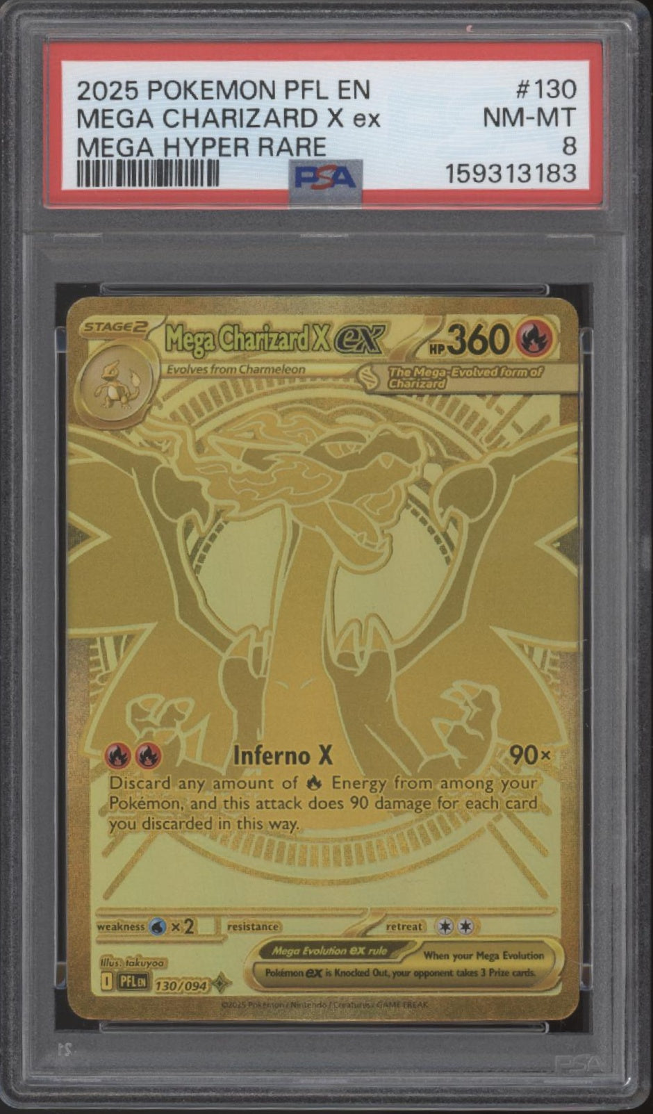 Mega Charizard X ex Pokemon Phantasmal Flames Mega Hyper Rare #130 PSA 8 #1、Collector Store LLC Gaming、kayou