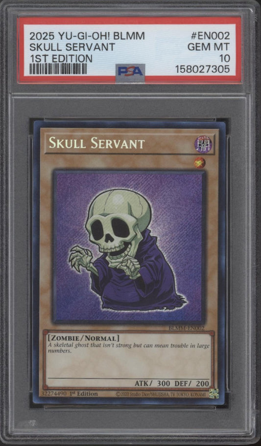 Skull Servant Yu-Gi-Oh! BLMM 1st Edition #EN002 PSA 10