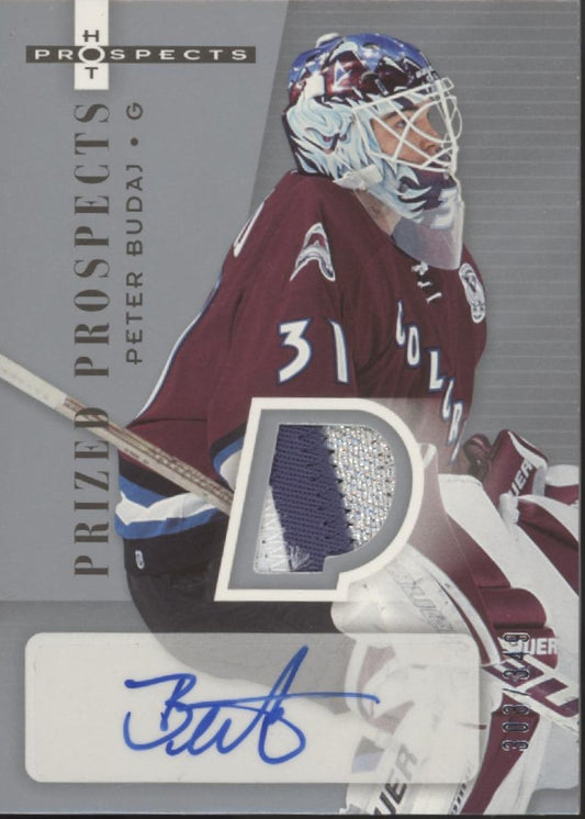 Peter Budaj 2005-06 Fleer Hot Prospects Swatch Auto 303/349 #231