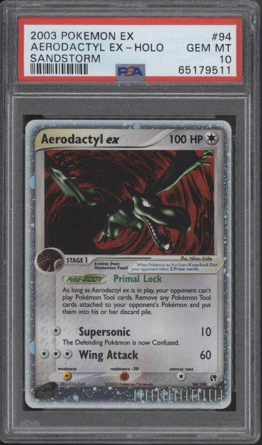 Aerodactyl ex Pokemon Sandstorm Holo #94 PSA 10