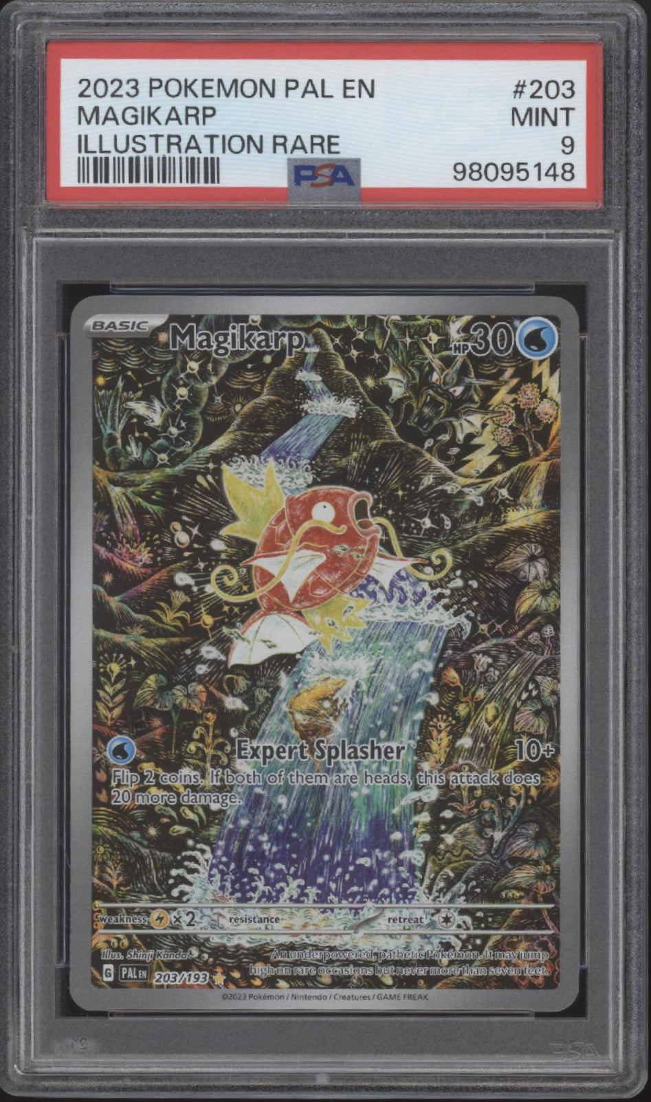 Magikarp Pokemon Paldea Evolved Illustration Rare #203 PSA 9 #2、Collector Store LLC Gaming、kayou