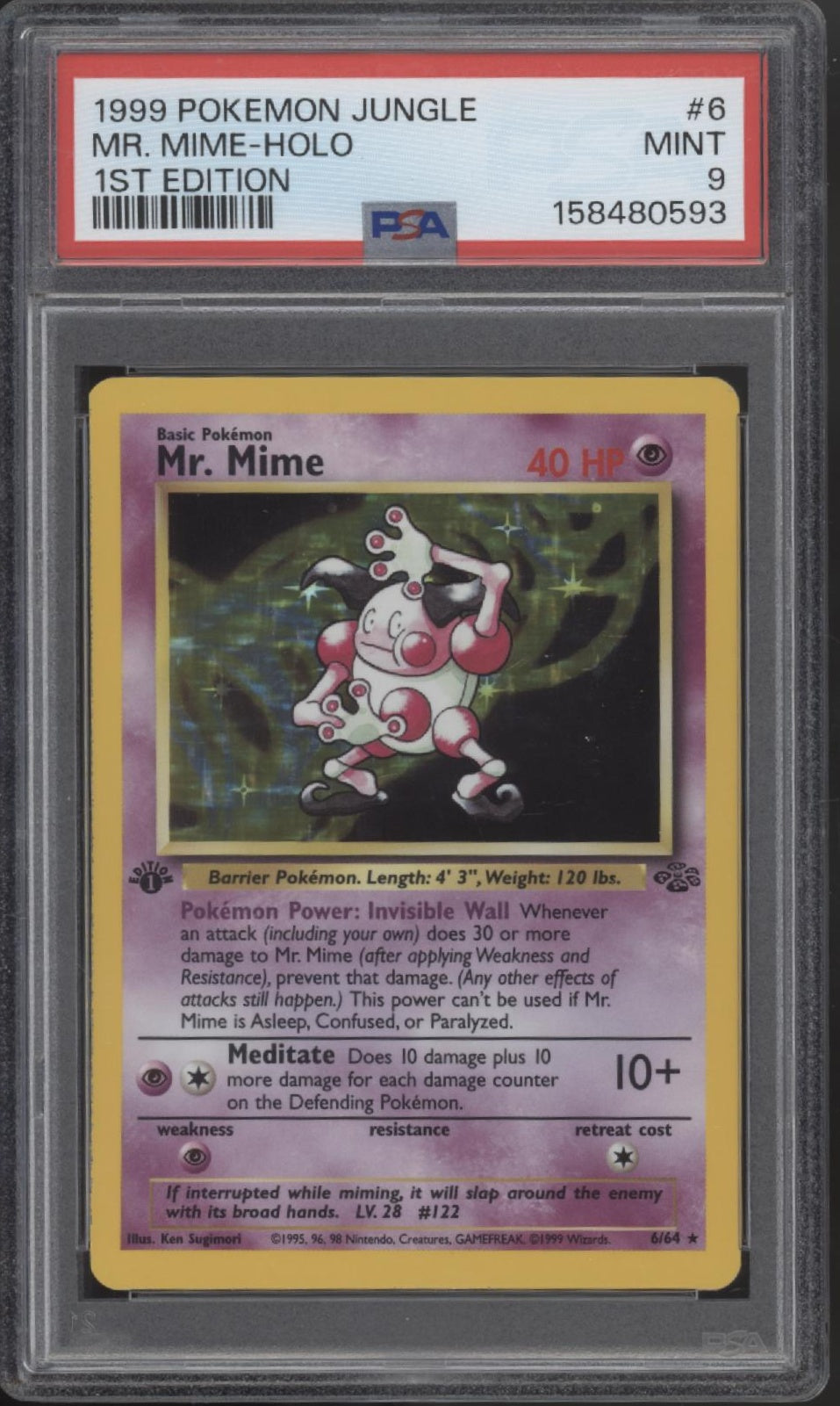 Mr. Mime Pokemon Jungle Holo 1st Edition #6 PSA 9、Collector Store LLC Gaming、kayou