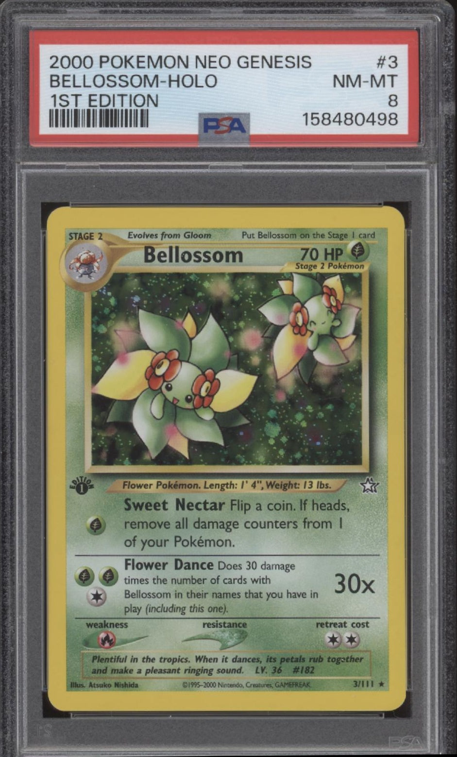 Bellossom Pokemon Neo Genesis Holo 1st Edition #3 PSA 8、Collector Store LLC Gaming、kayou
