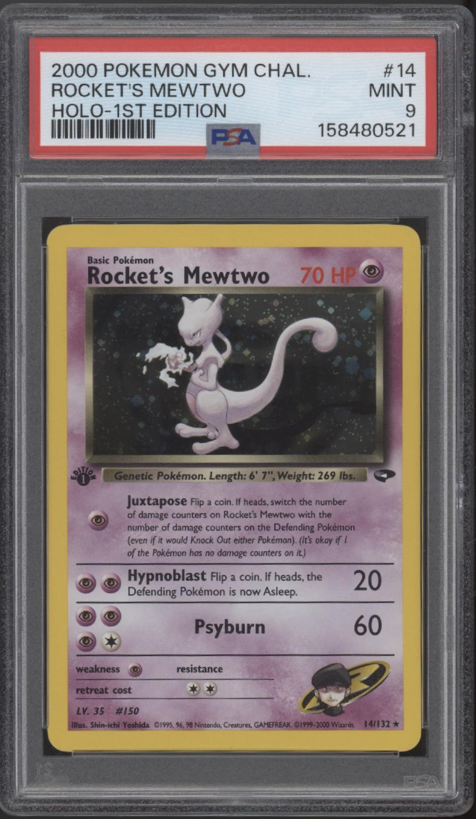 Rocket's Mewtwo Pokemon Gym Challenge Holo 1st Edition #14 PSA 9、Collector Store LLC Gaming、kayou