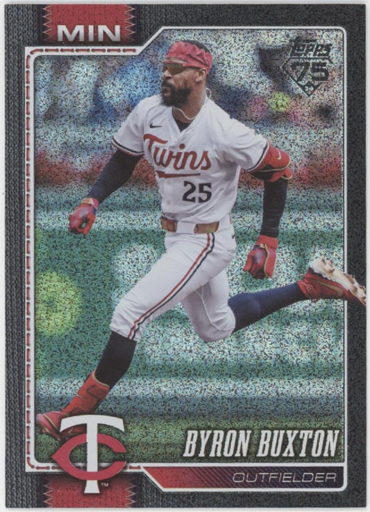 Byron Buxton 2026 Topps Series 1 Black Sandglitter 04/10 #255