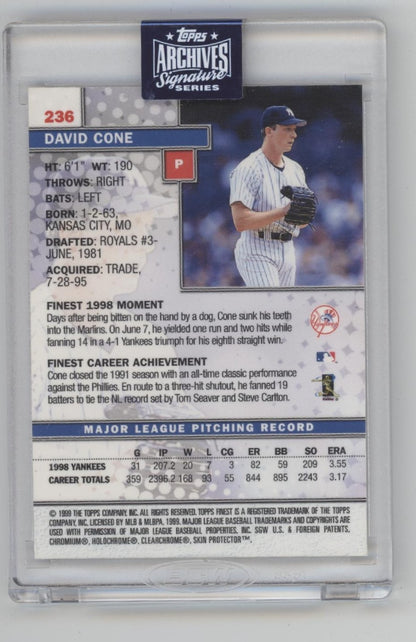 David Cone 2020 Topps Archives Signature Series Auto 06/77 #236