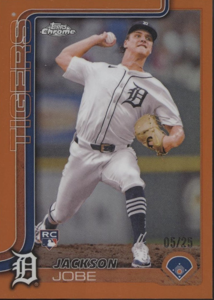 Jackson Jobe 2025 Topps Chrome Orange Refractor RC 05/25 #249