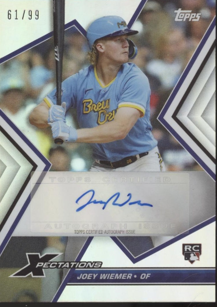 Joey Wiemer 2023 Topps Xpectations RC Auto 61/99 #XA-JW