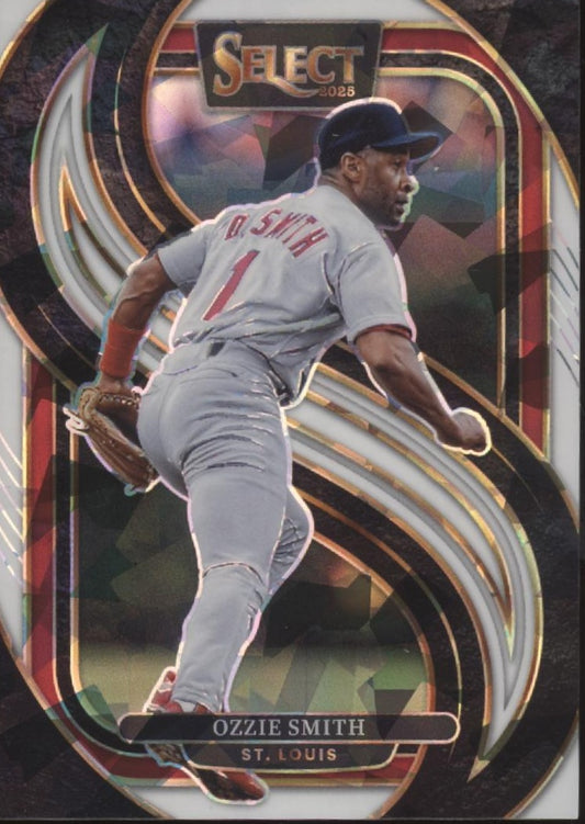 Ozzie Smith 2025 Panini Select White Ice Prizm 03/25 #134