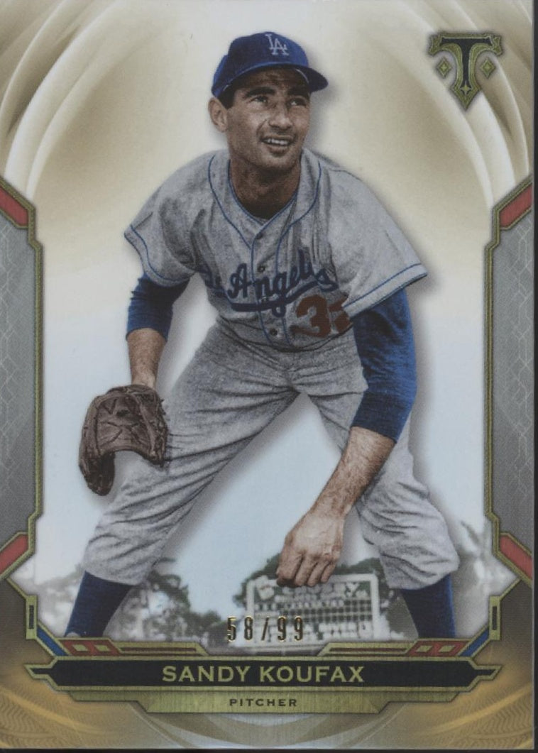 Sandy Koufax 2019 Topps Tribute Gold 58/99 #48