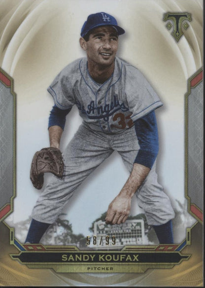 Sandy Koufax 2019 Topps Tribute Gold 58/99 #48