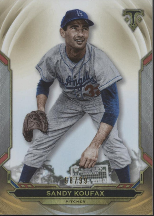 Sandy Koufax 2019 Topps Tribute Gold 58/99 #48