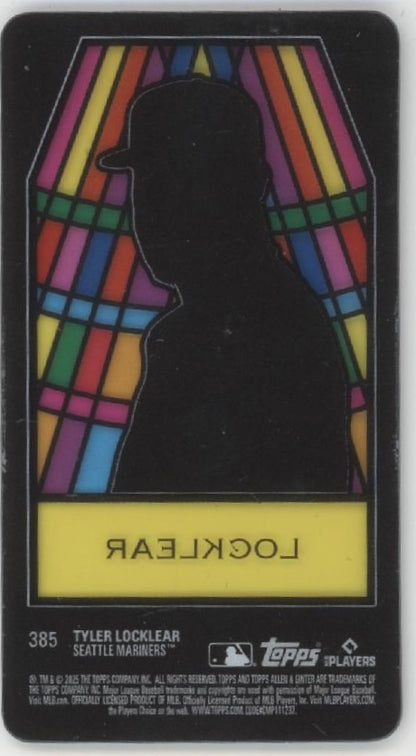 Tyler Locklear 2025 Topps Allen & Ginter Mini Black Stained Glass RC #385
