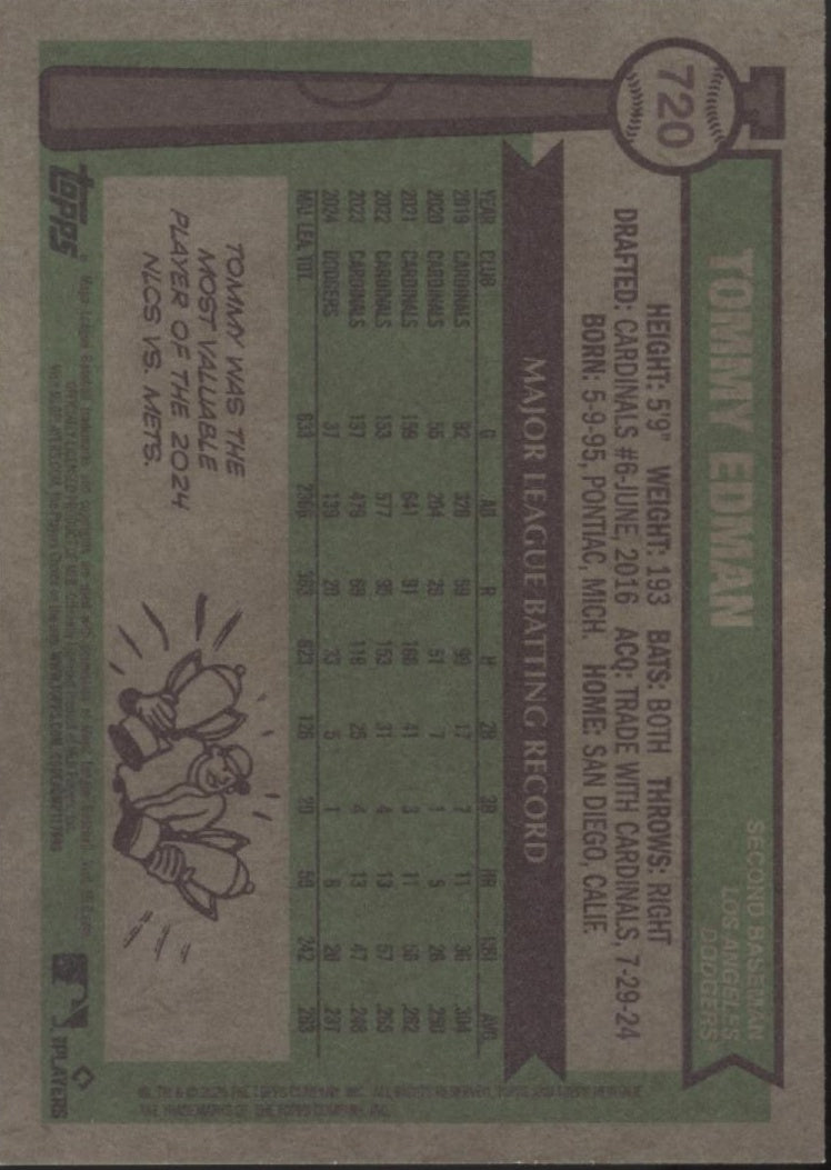 Tommy Edman 2025 Topps Heritage #720