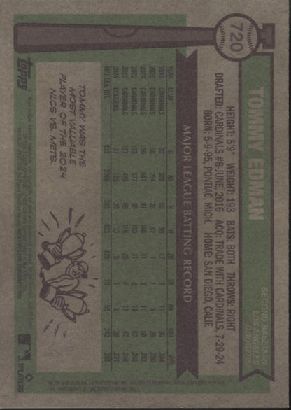 Tommy Edman 2025 Topps Heritage #720